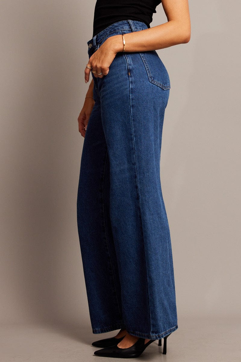 Denim Wide Leg Jean High Rise for Ally Fashion