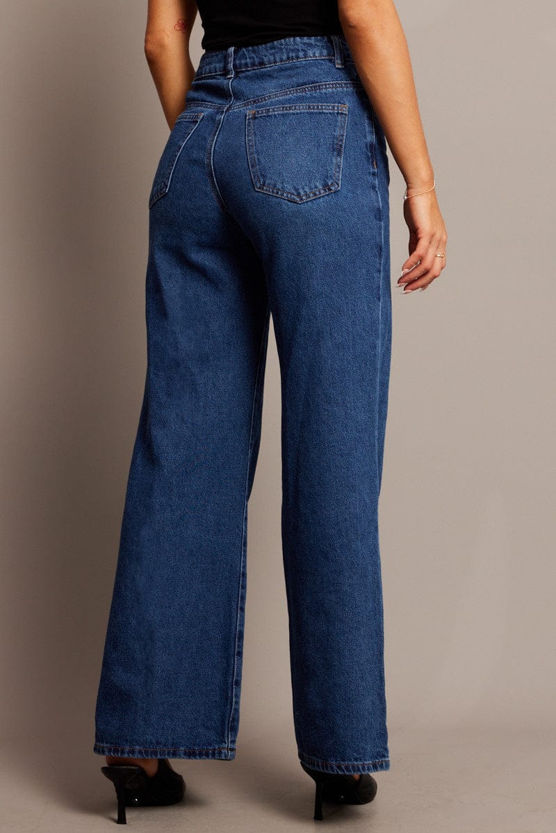 Denim Wide Leg Jean High Rise for Ally Fashion