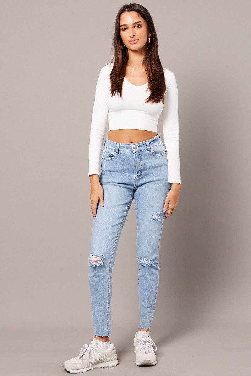 Denim Skinny Jean High Rise for Ally Fashion