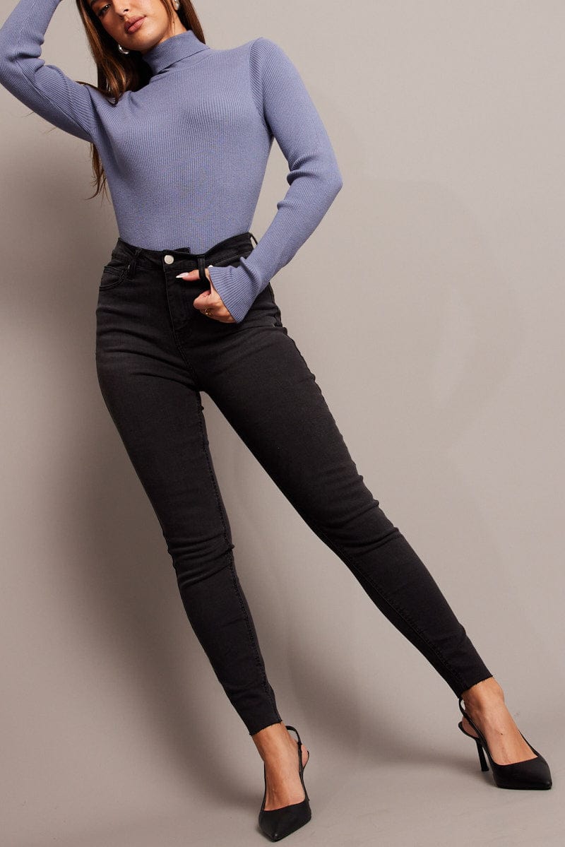 Grey Skinny Jean High Rise for Ally Fashion