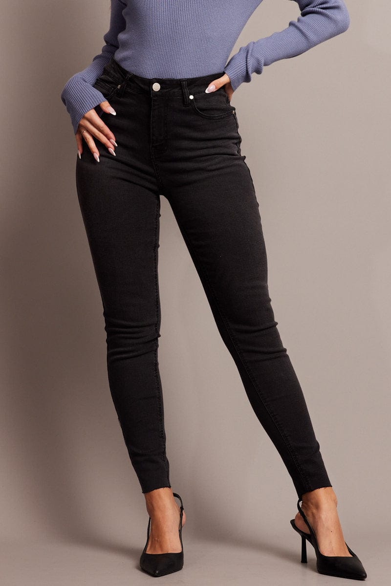 Grey Skinny Jean High Rise for Ally Fashion