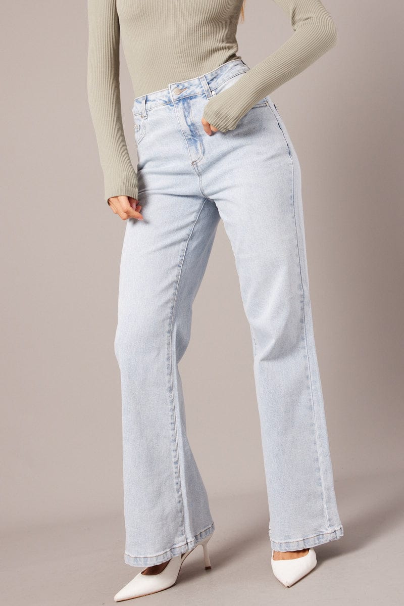 Denim Wide Leg Jean High Rise for Ally Fashion