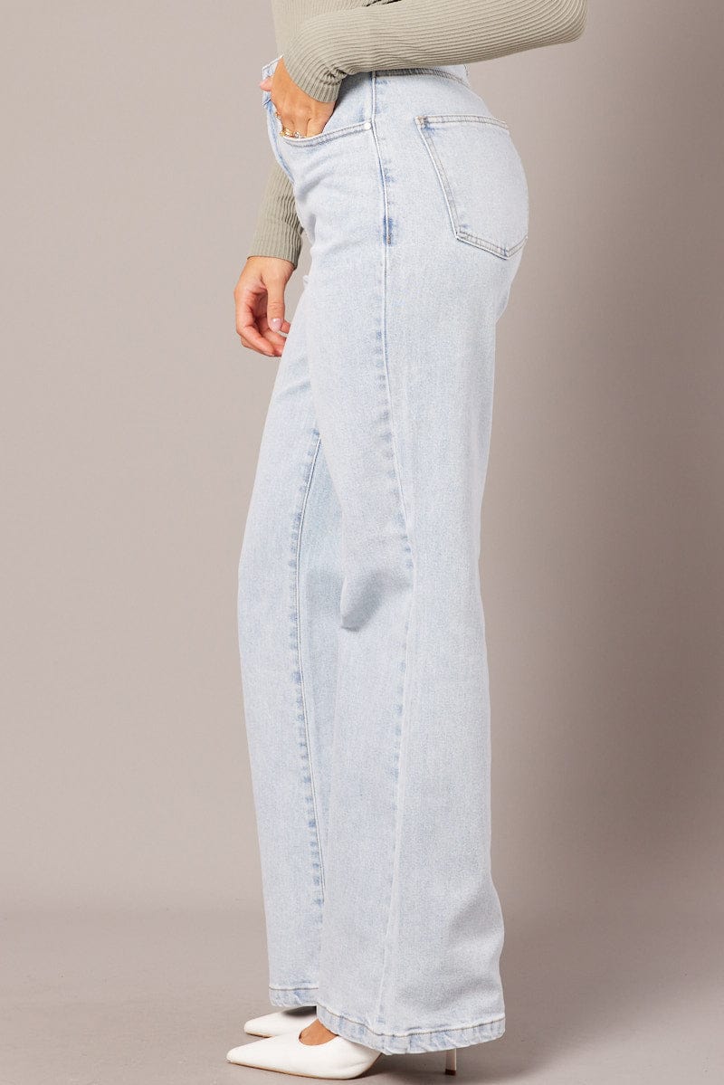 Denim Wide Leg Jean High Rise for Ally Fashion