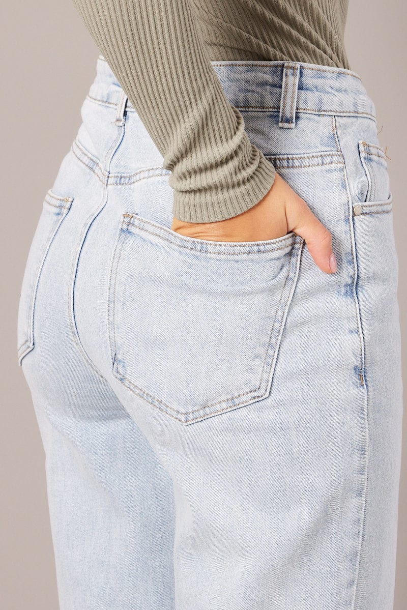 Denim Wide Leg Jean High Rise for Ally Fashion