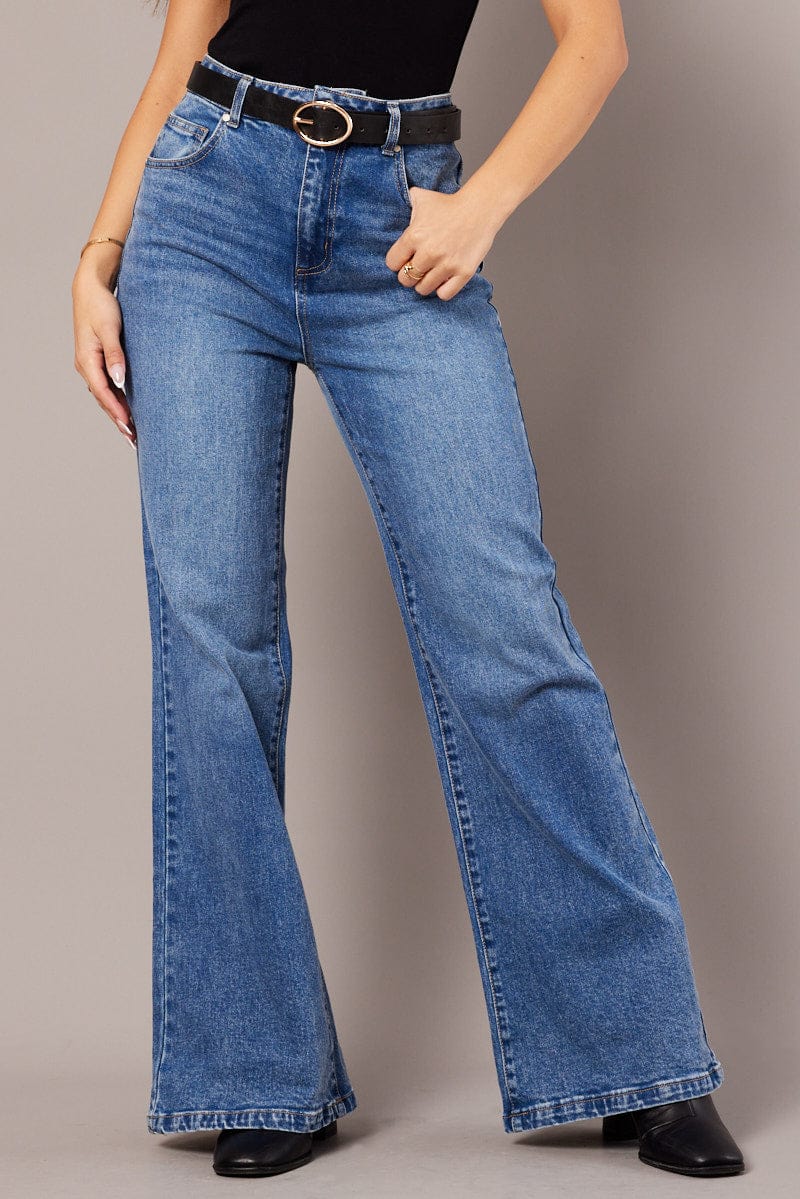 Denim Wide Leg Jean High Rise for Ally Fashion