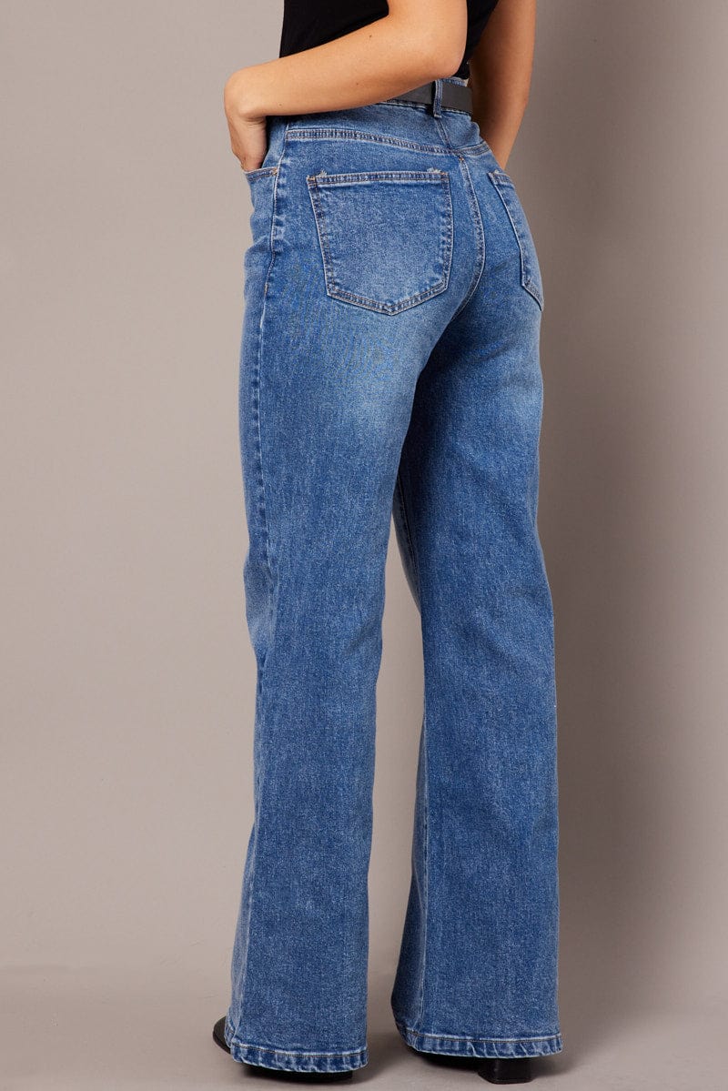 Denim Wide Leg Jean High Rise for Ally Fashion