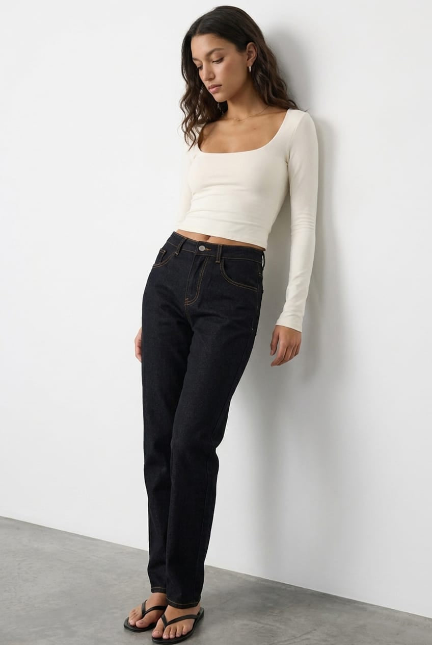 Black Mom Jeans High Rise