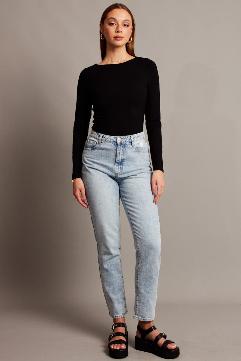 Denim Boyfriend Jean High Rise for Ally Fashion