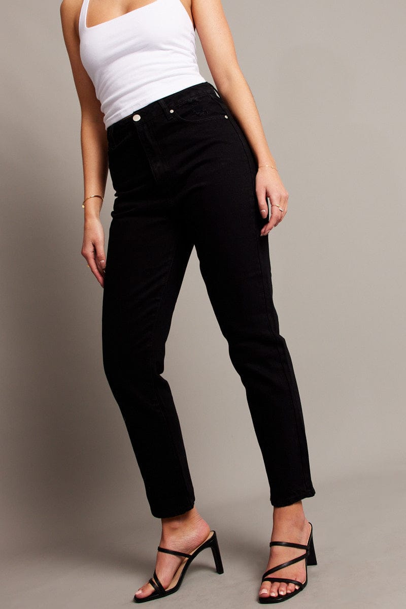 Black Boyfriend Jean High Rise for Ally Fashion