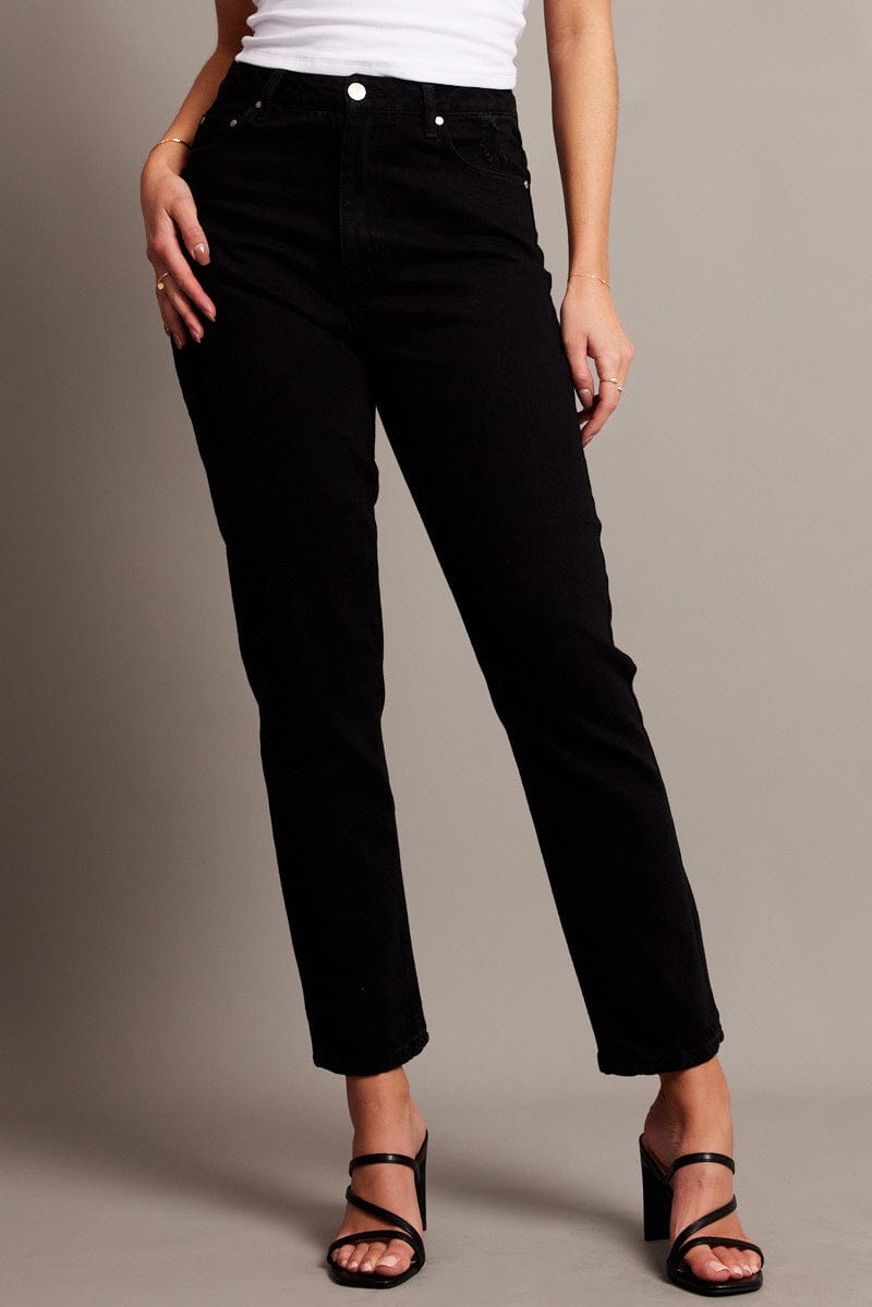 Black Boyfriend Jean High Rise for Ally Fashion