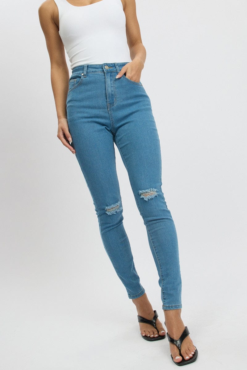 Denim Skinny Jean High Rise for Ally Fashion