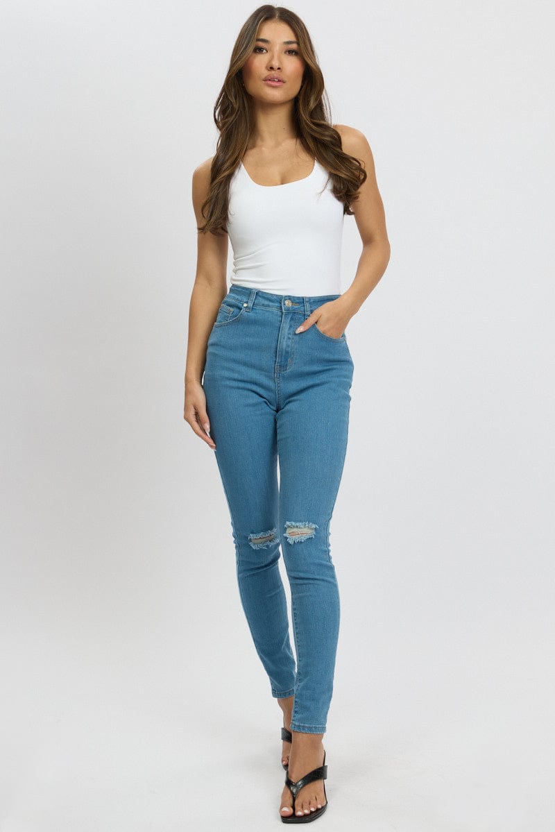 Denim Skinny Jean High Rise for Ally Fashion