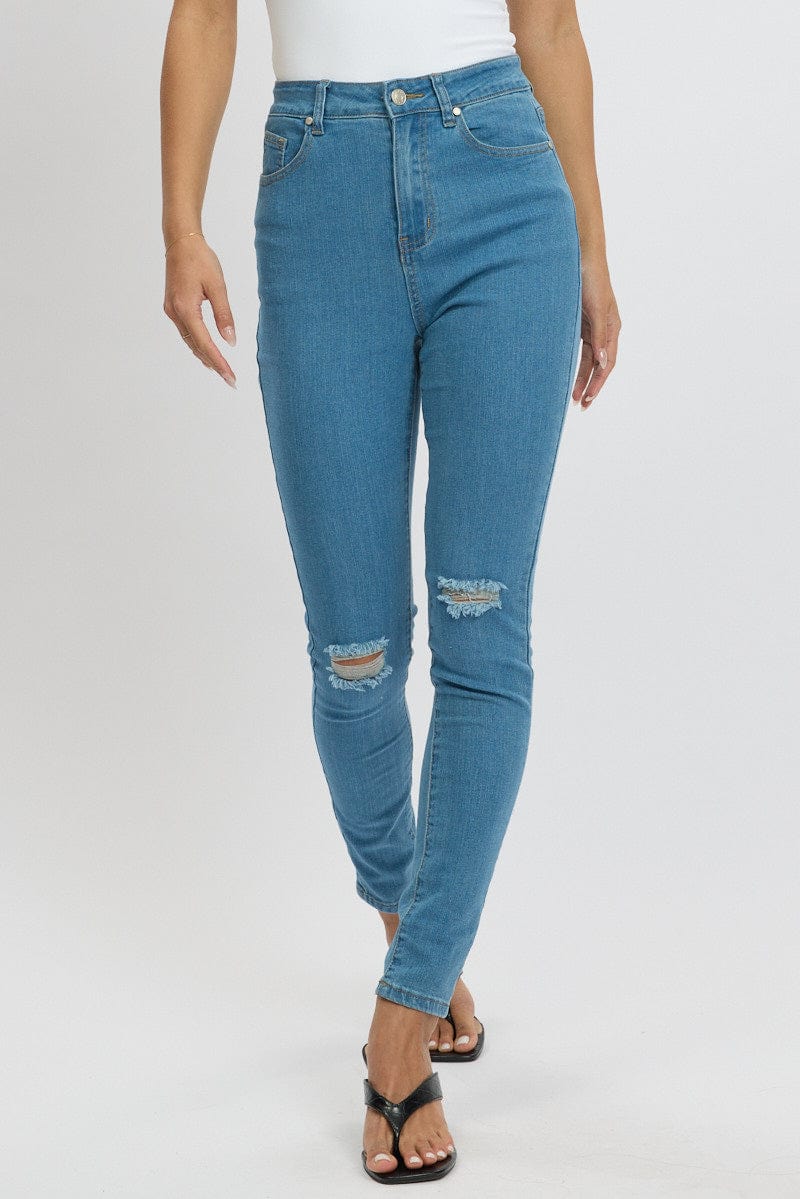 Denim Skinny Jean High Rise for Ally Fashion