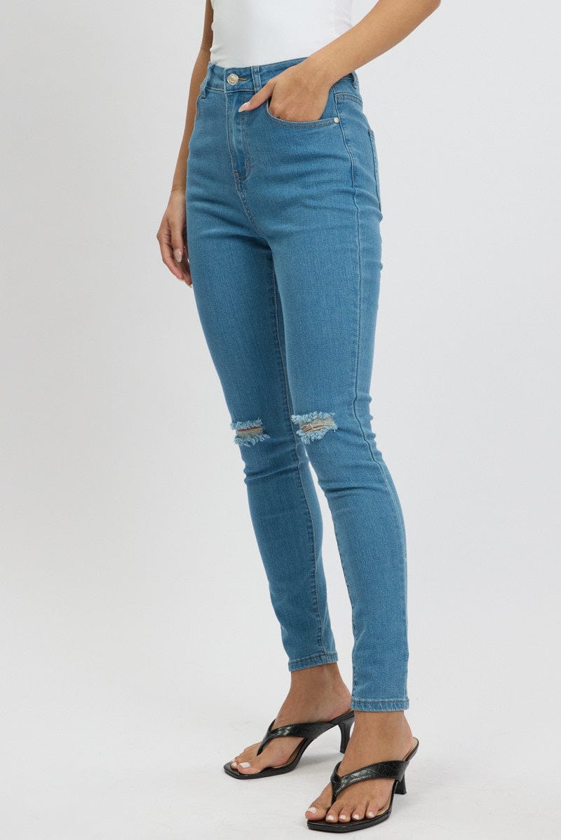 Denim Skinny Jean High Rise for Ally Fashion