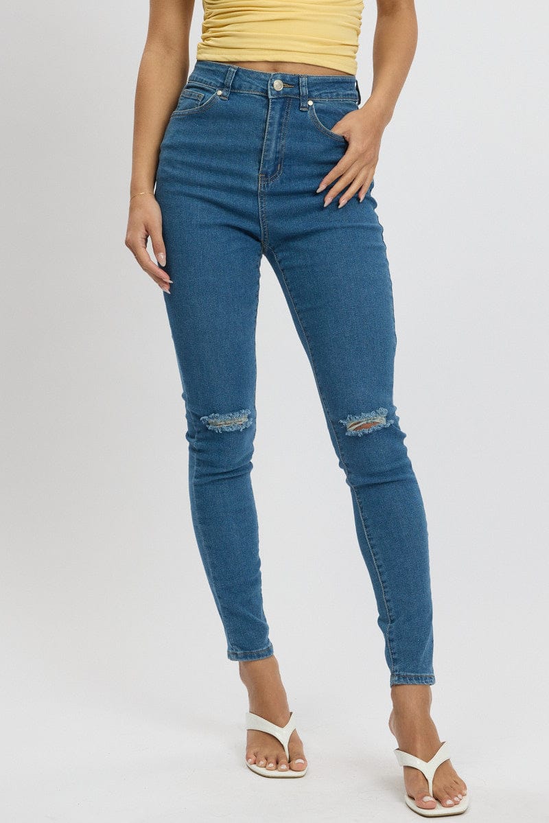 Denim Skinny Jean High Rise for Ally Fashion