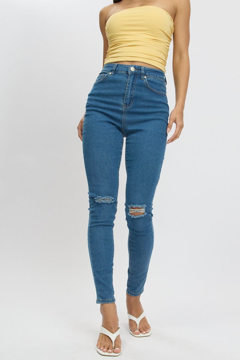 Denim Skinny Jean High Rise for Ally Fashion