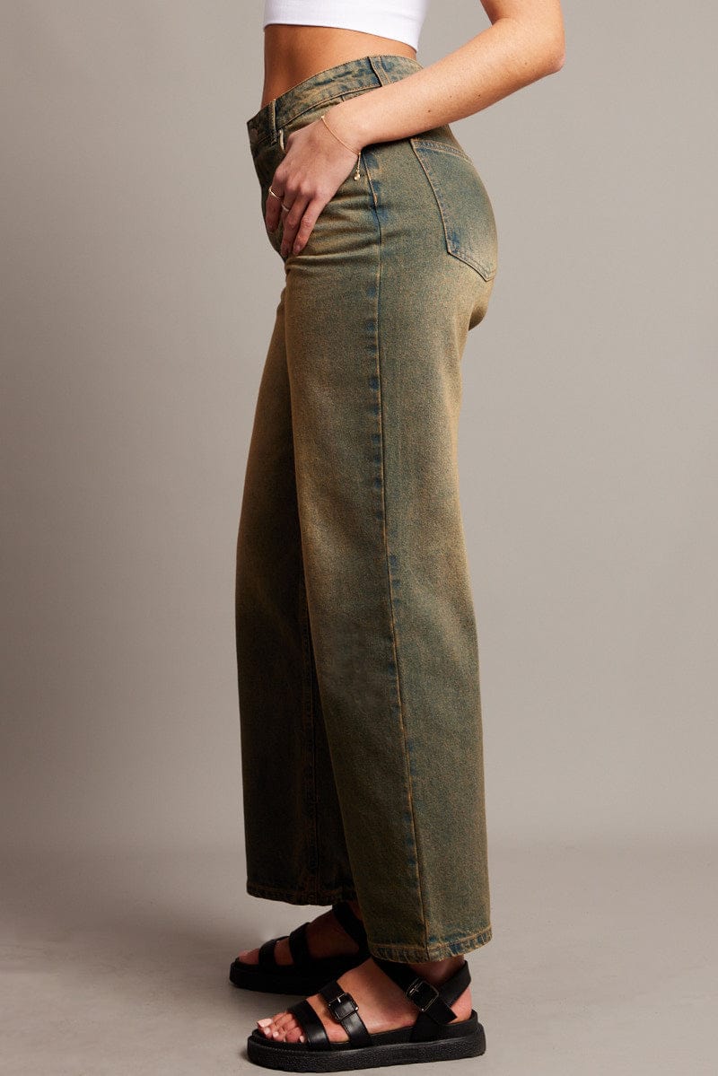 Denim Baggy Jeans Mid Waist Wide Leg for Ally Fashion