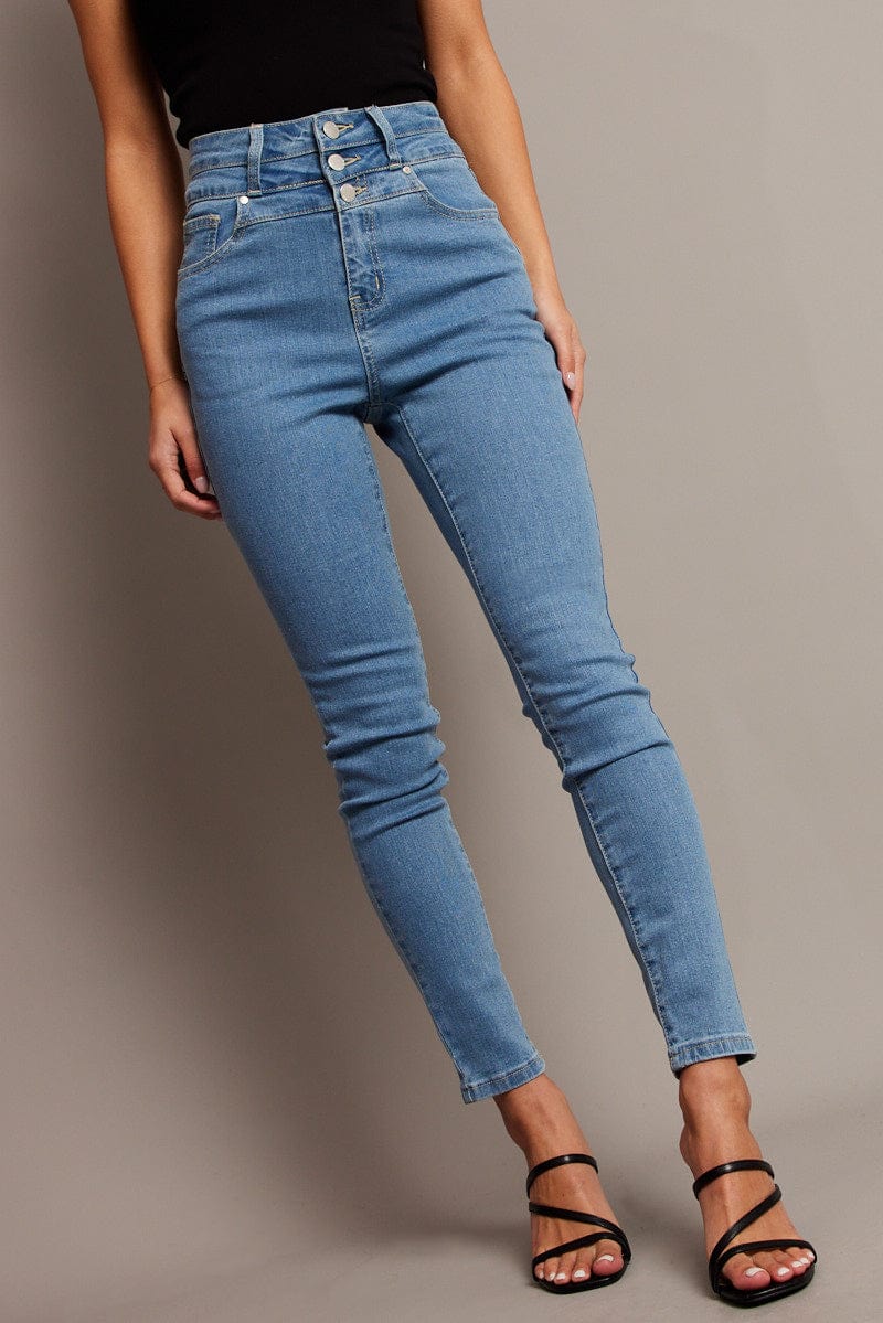 Denim Skinny Jean High Waist for Ally Fashion