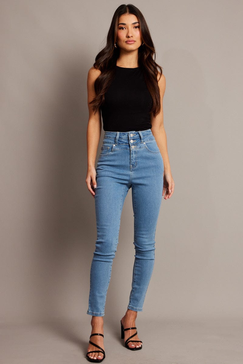 Denim Skinny Jean High Waist for Ally Fashion