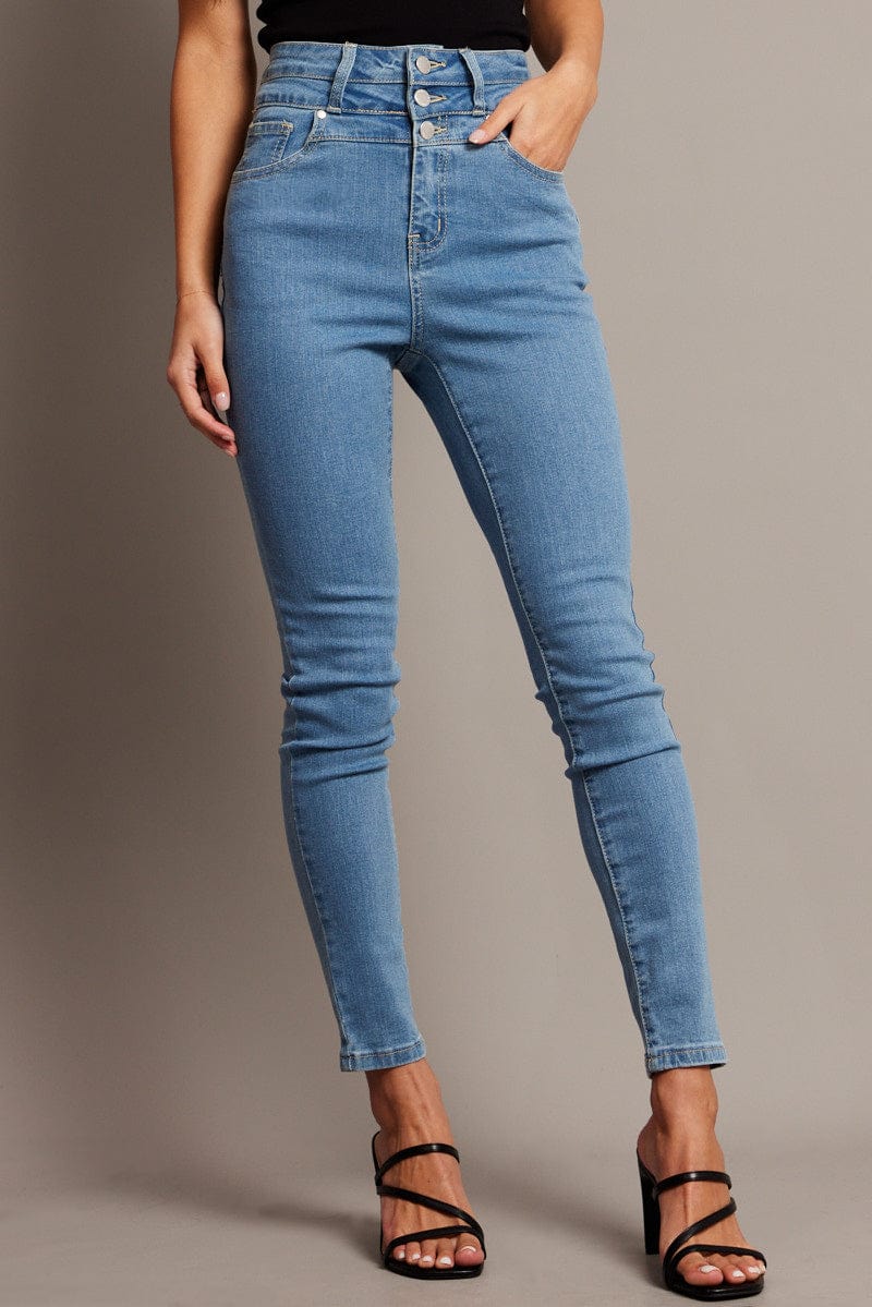 Denim Skinny Jean High Waist for Ally Fashion