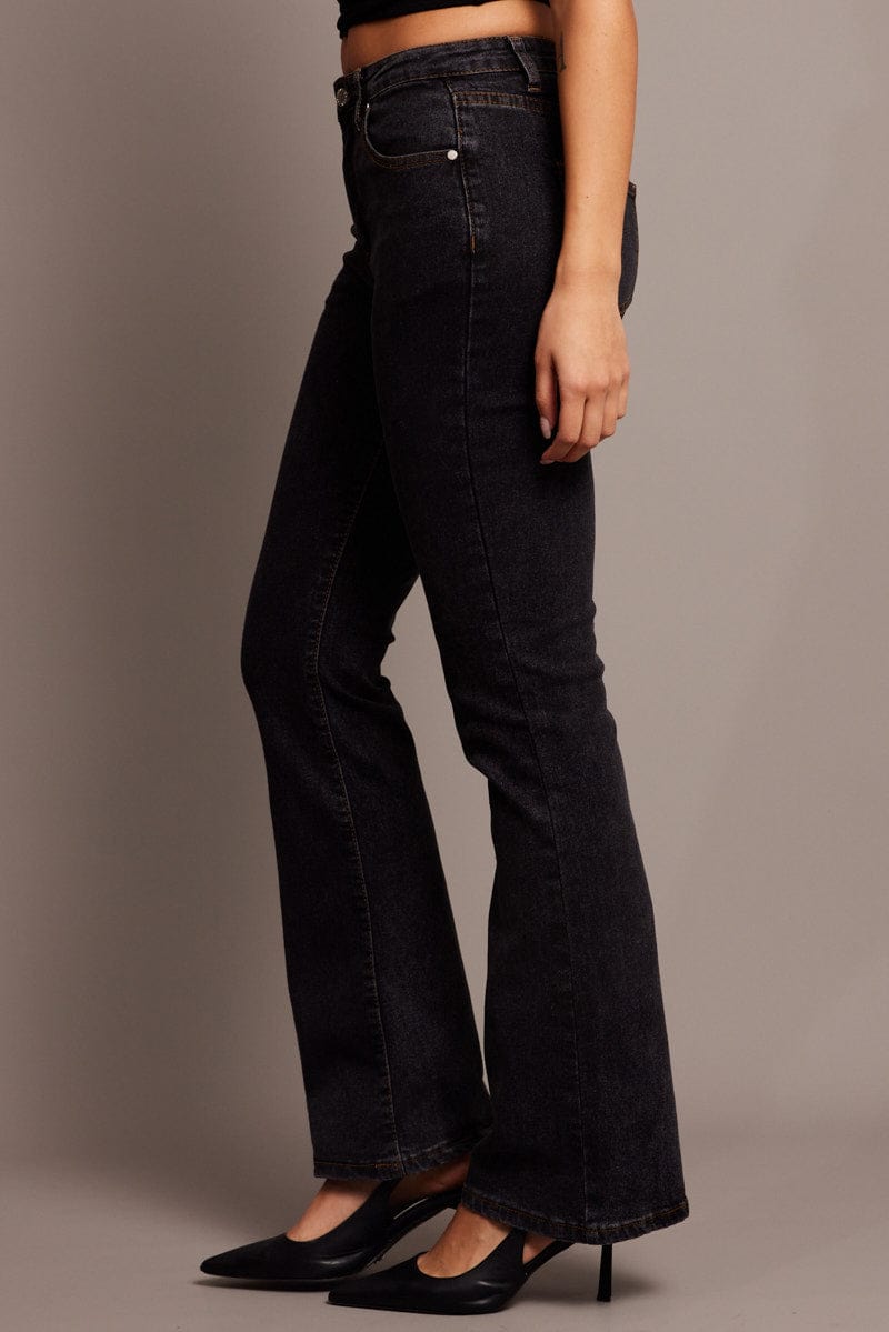 Denim Flare Jean Mid Rise for Ally Fashion