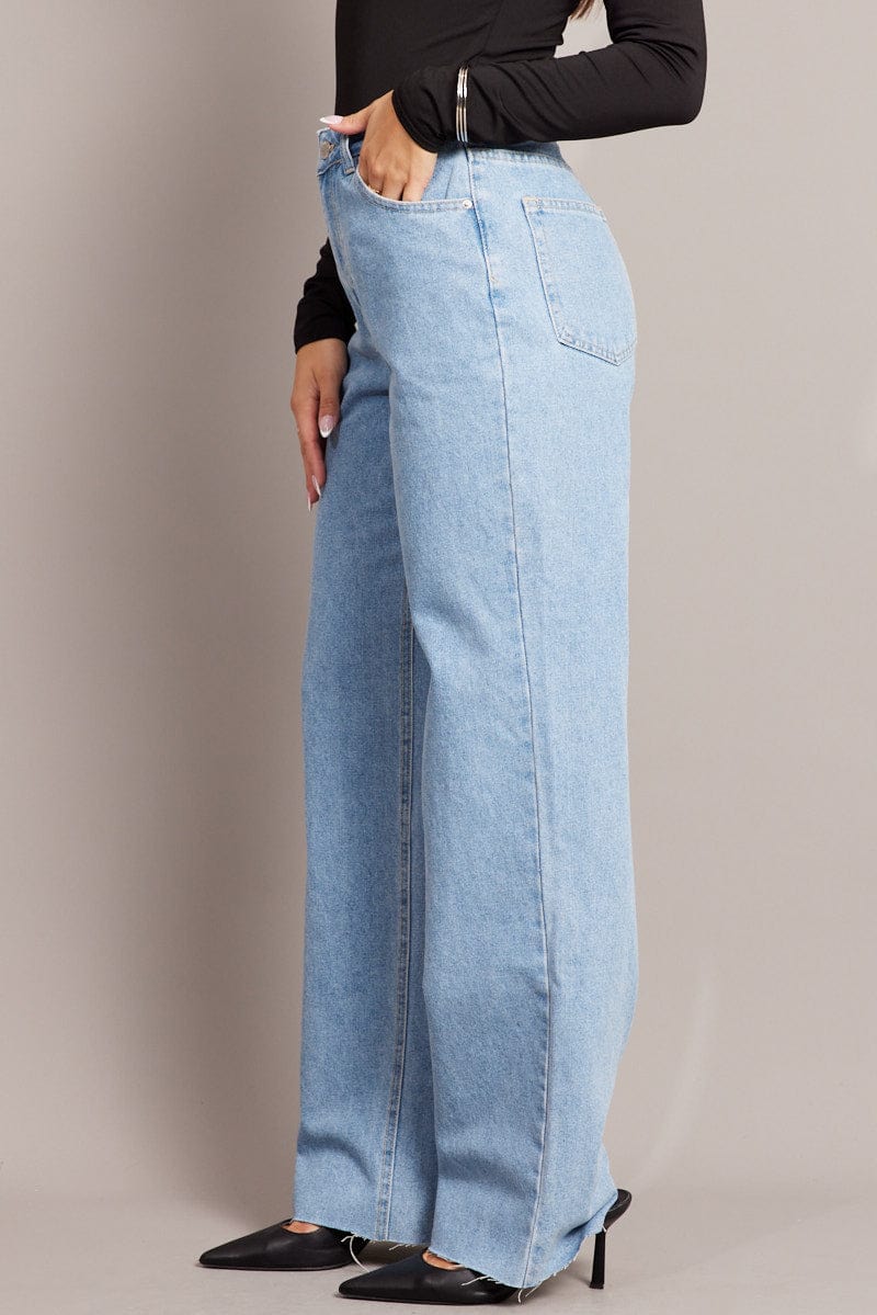 Denim Straight Jean Mid Rise for Ally Fashion