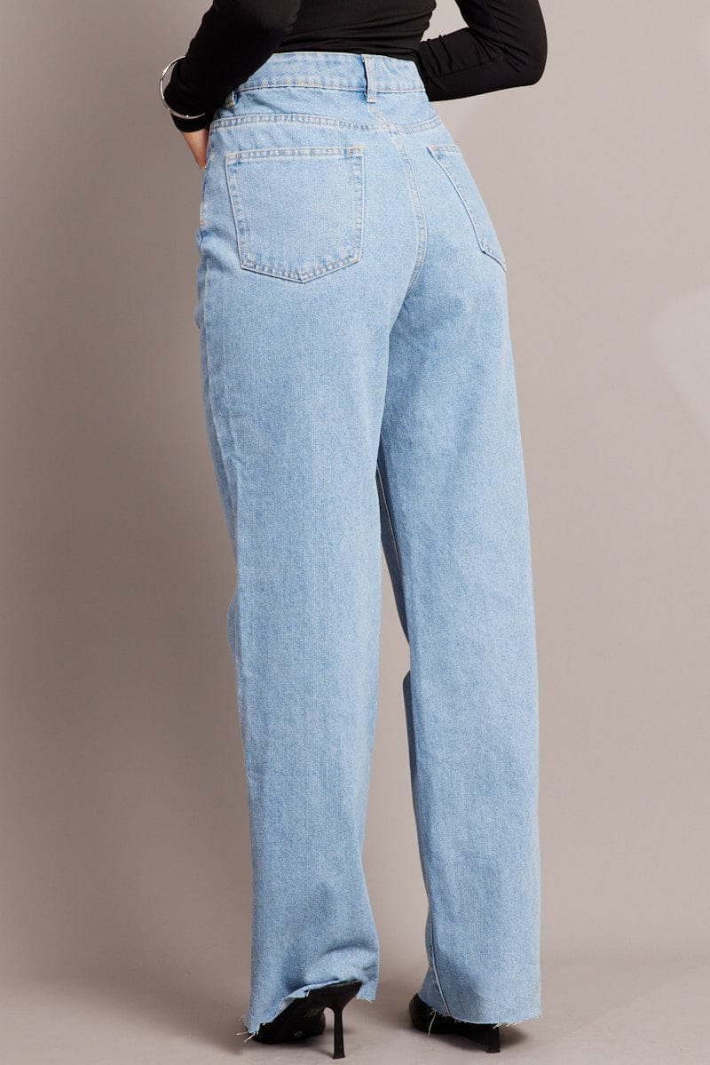 Denim Straight Jean Mid Rise for Ally Fashion