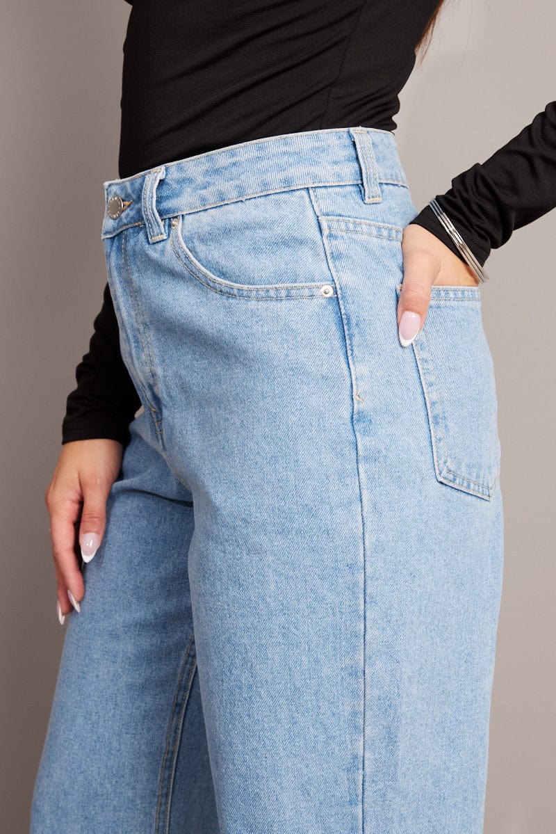 Denim Straight Jean Mid Rise for Ally Fashion