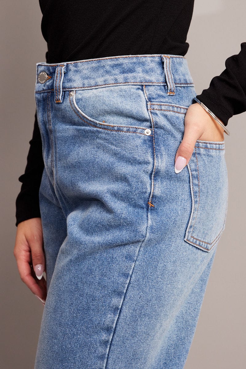 Denim Straight Jean Mid Rise for Ally Fashion