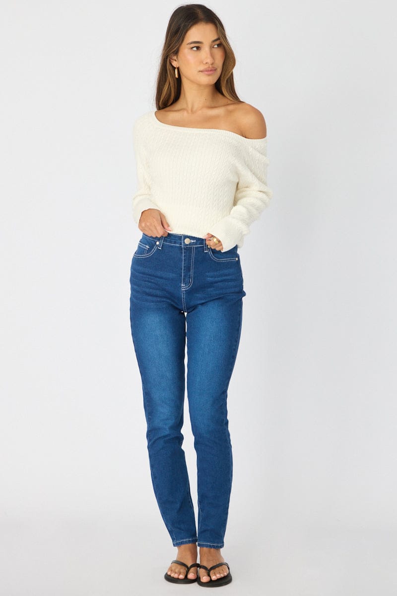 Denim Denim Skinny Jeans High Rise for Ally Fashion