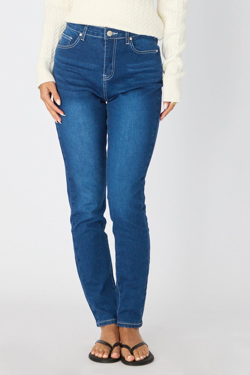 Denim Denim Skinny Jeans High Rise for Ally Fashion