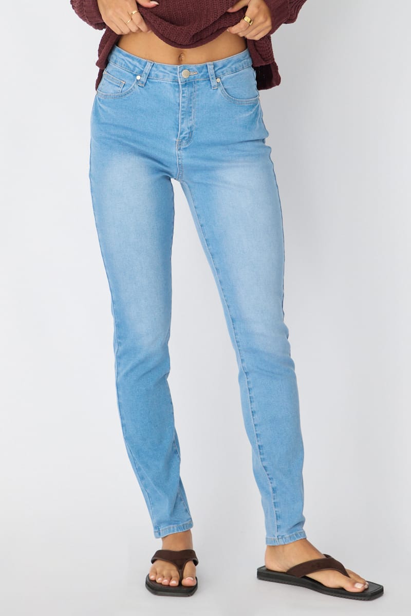 Denim Skinny Denim Jeans High Rise for Ally Fashion