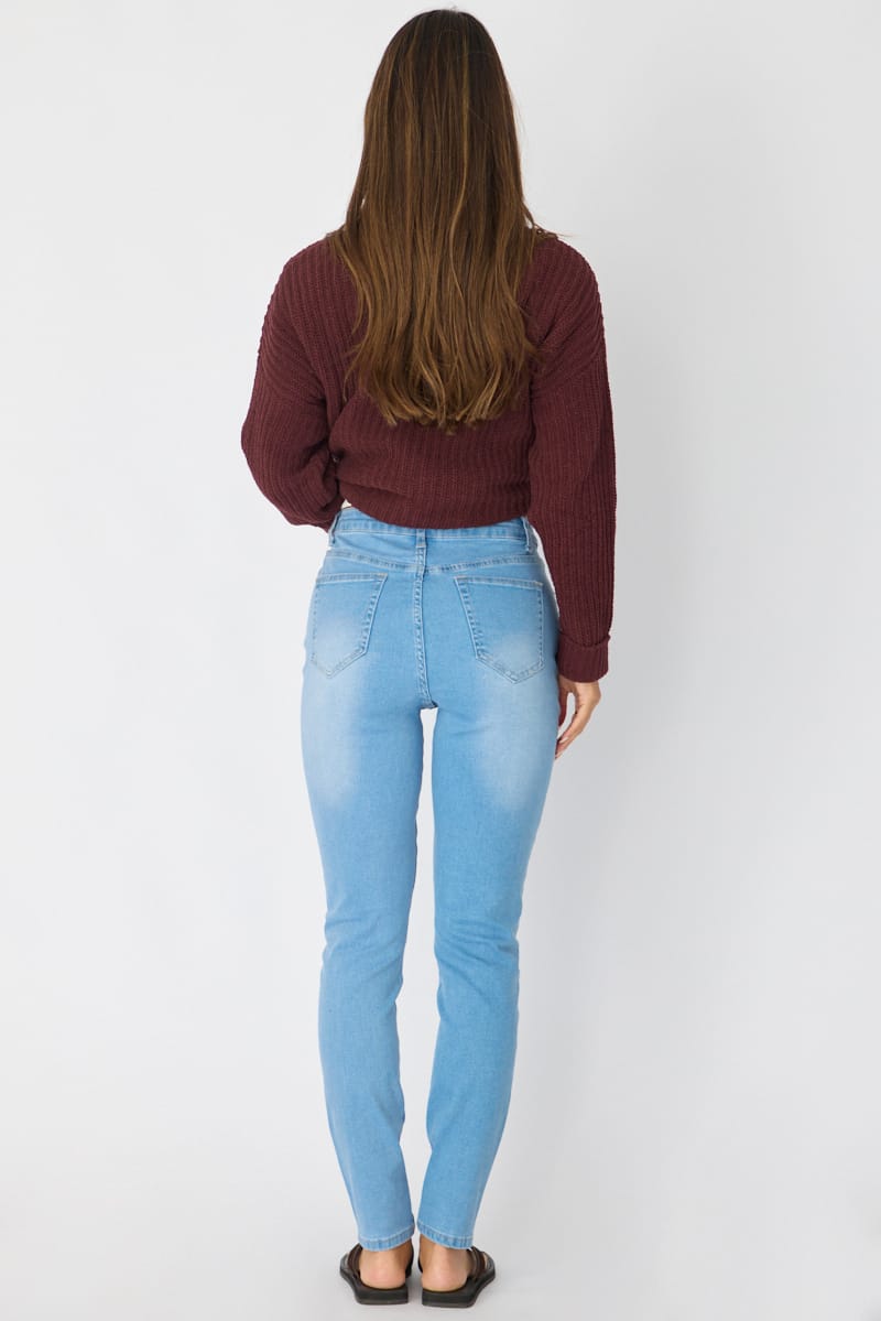 Denim Skinny Denim Jeans High Rise for Ally Fashion