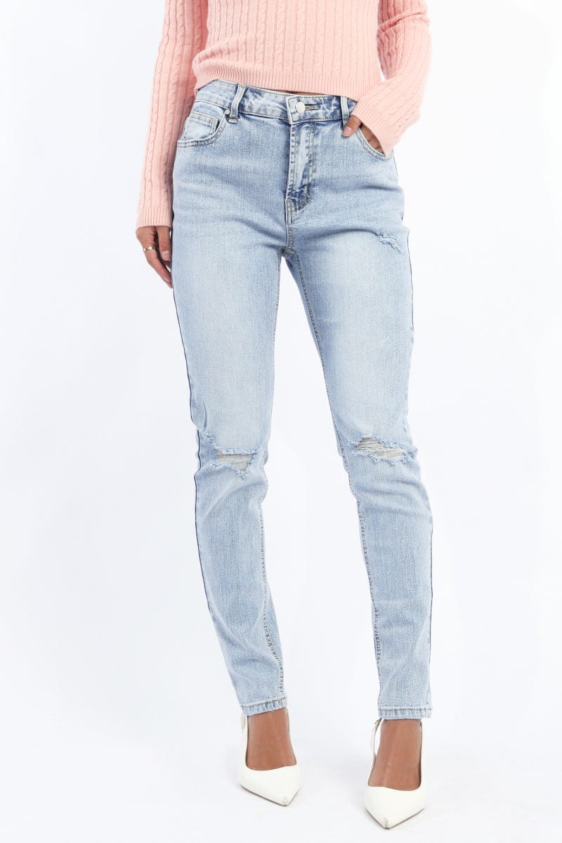 Denim Skinny Jeans Mid Rise for Ally Fashion