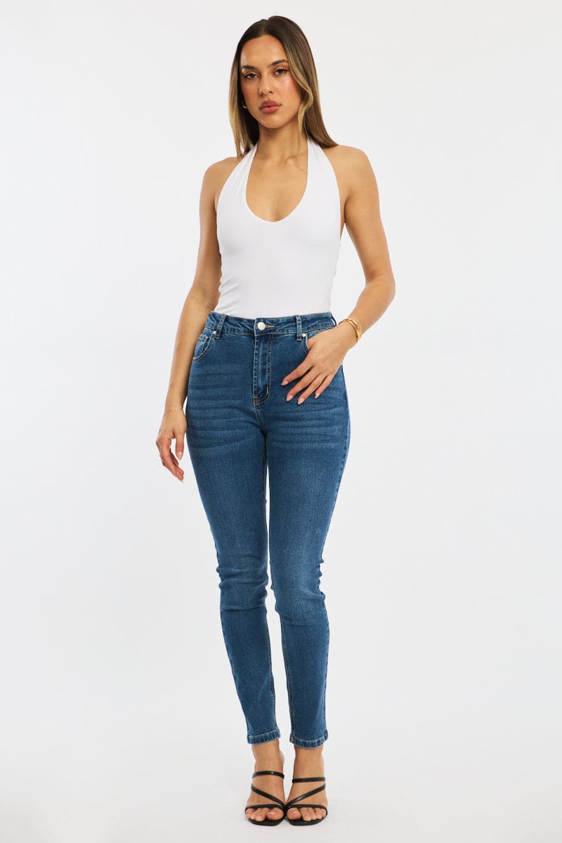 Denim Skinny Jeans High Rise for Ally Fashion