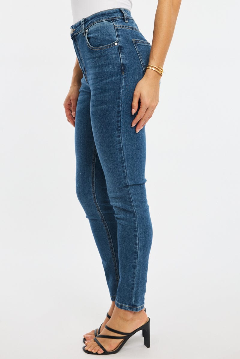 Denim Skinny Jeans High Rise for Ally Fashion