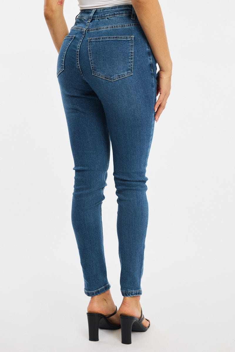 Denim Skinny Jeans High Rise for Ally Fashion