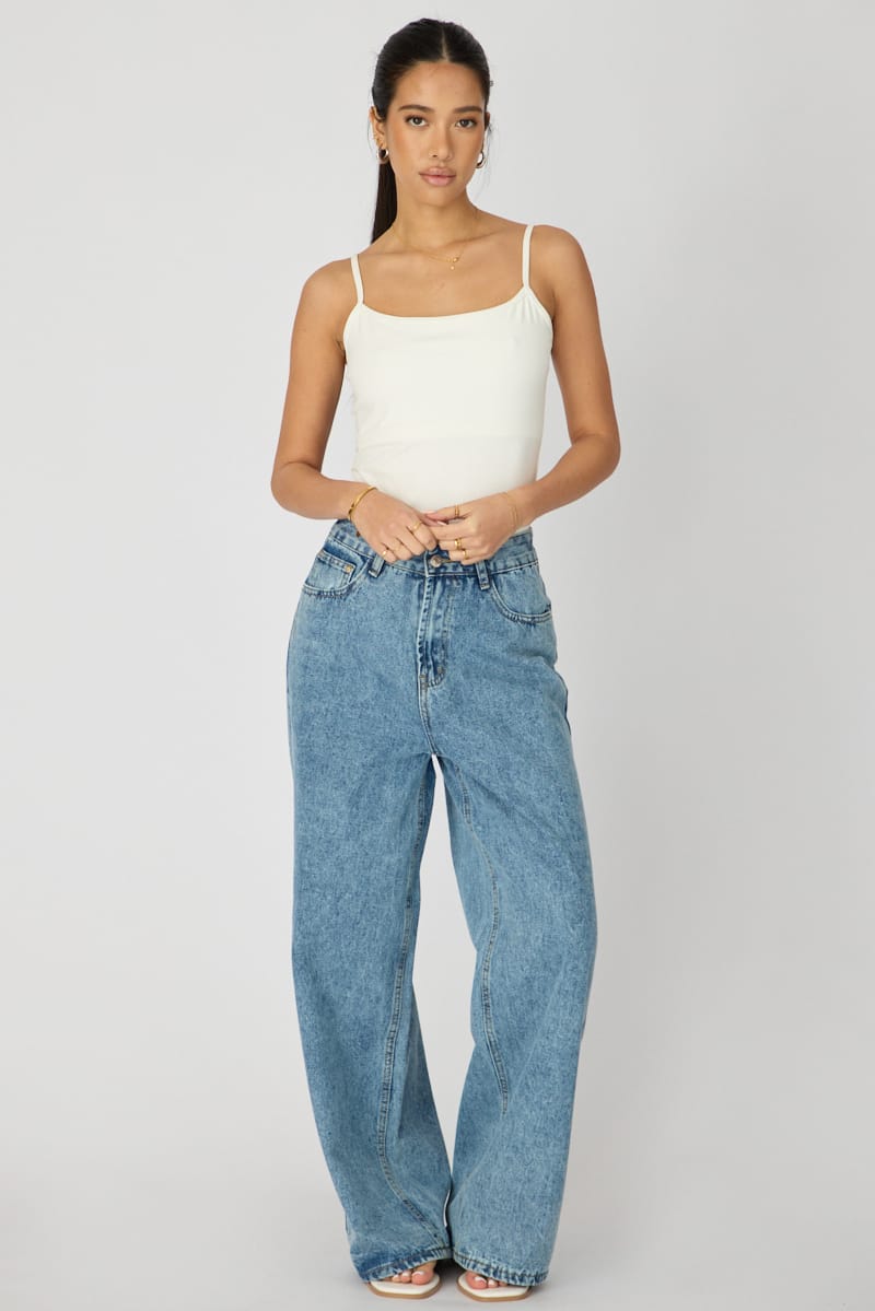 Denim Baggy Jeans Low Rise Wide Leg for Ally Fashion