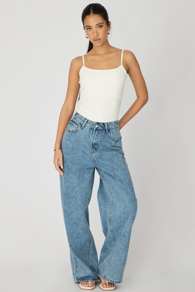 Denim Baggy Jeans Low Rise Wide Leg for Ally Fashion