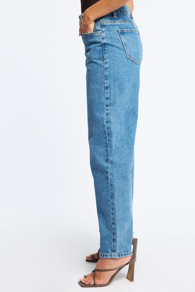 Denim Straight Leg Baggy Jeans Low Rise for Ally Fashion