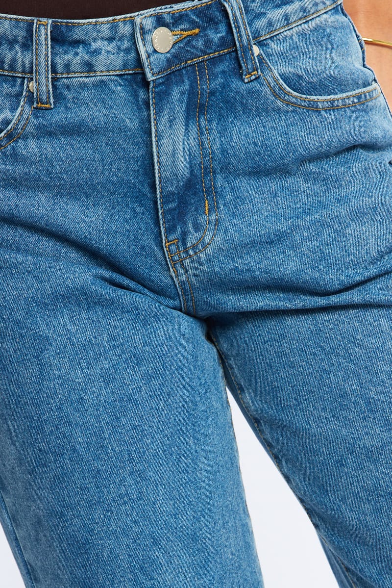 Denim Straight Leg Baggy Jeans Low Rise for Ally Fashion