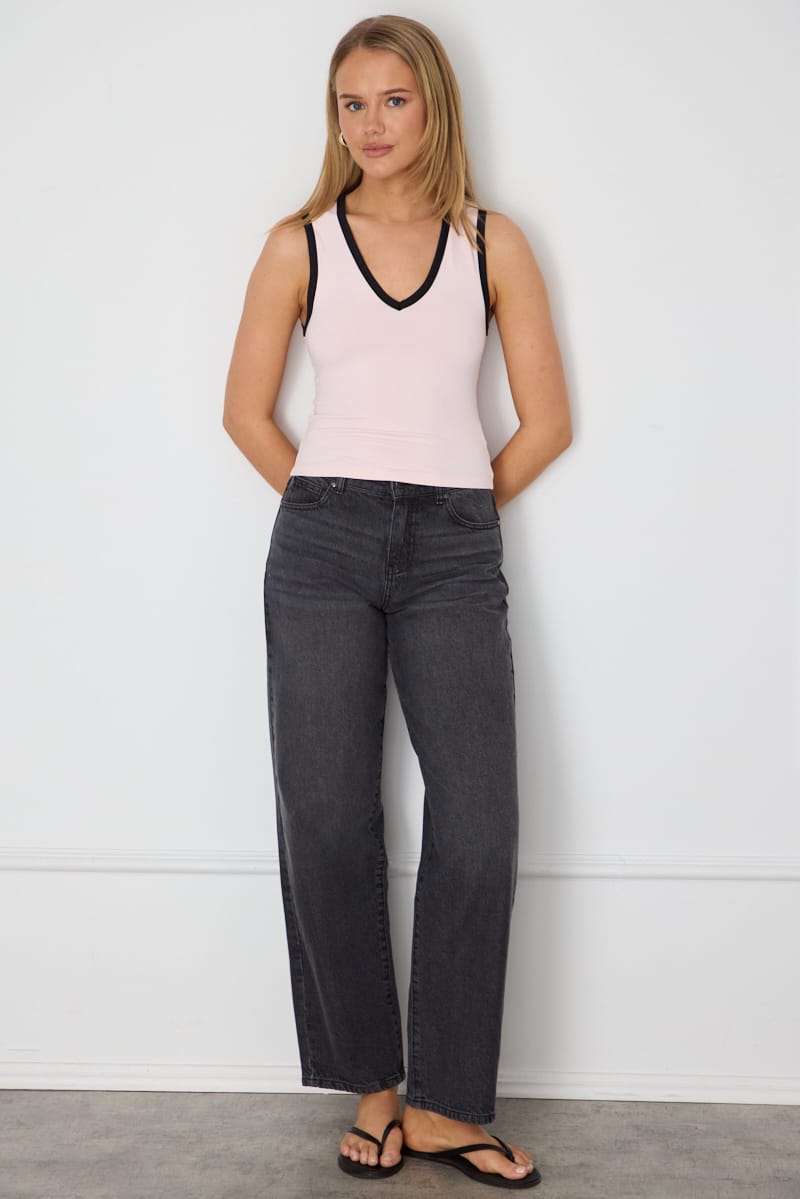 Denim Mid Rise Barrel Leg Jeans for Ally Fashion