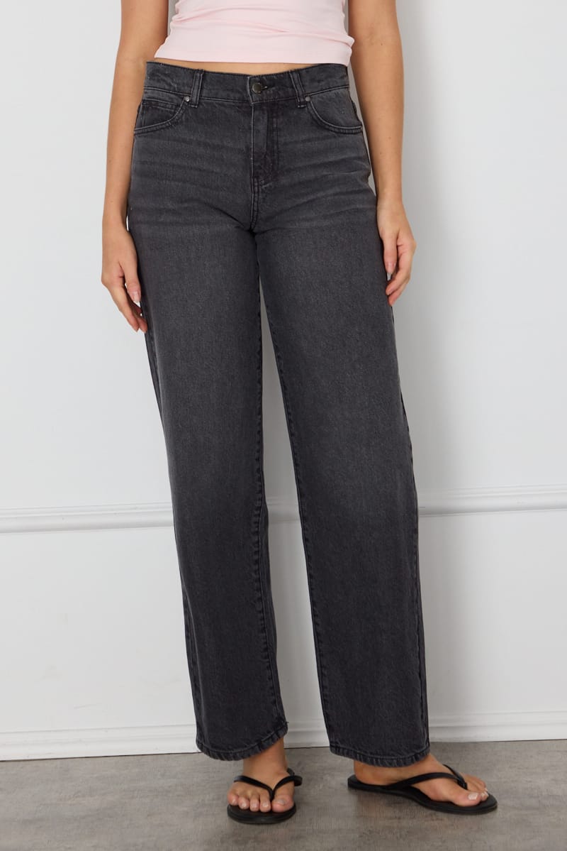 Denim Mid Rise Barrel Leg Jeans for Ally Fashion