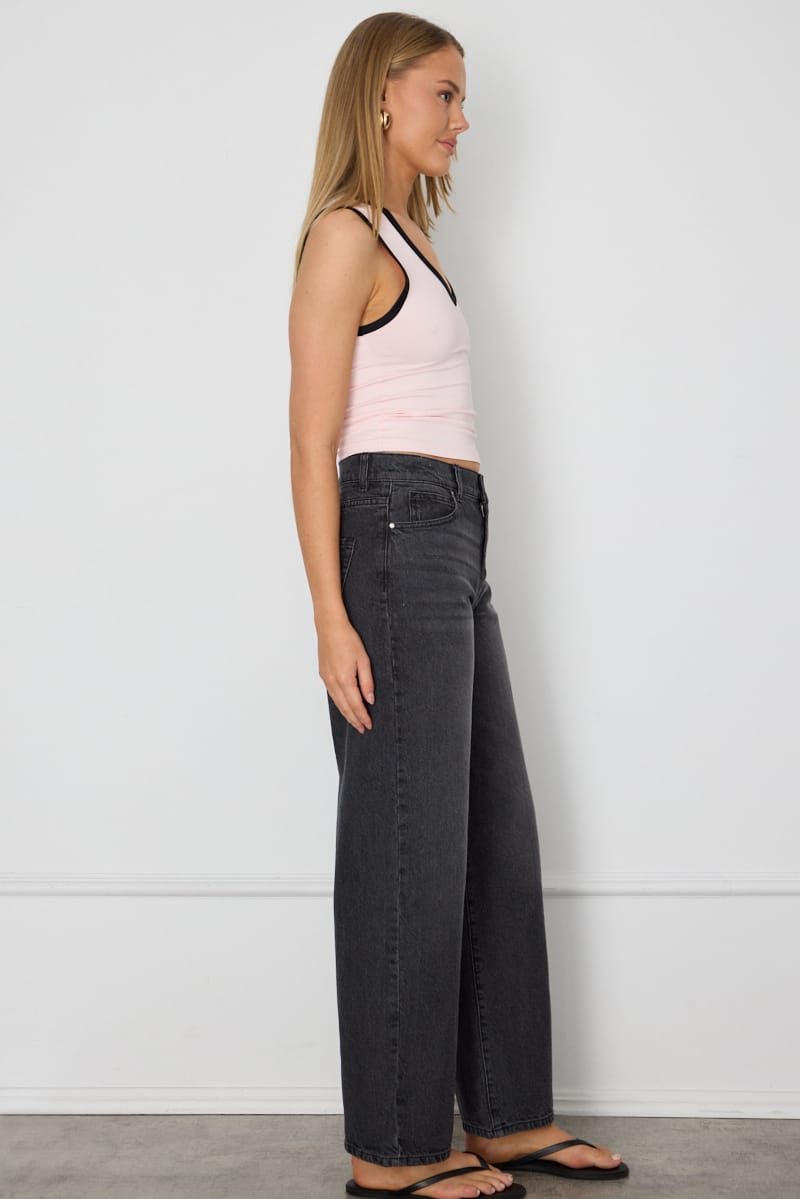 Denim Mid Rise Barrel Leg Jeans for Ally Fashion