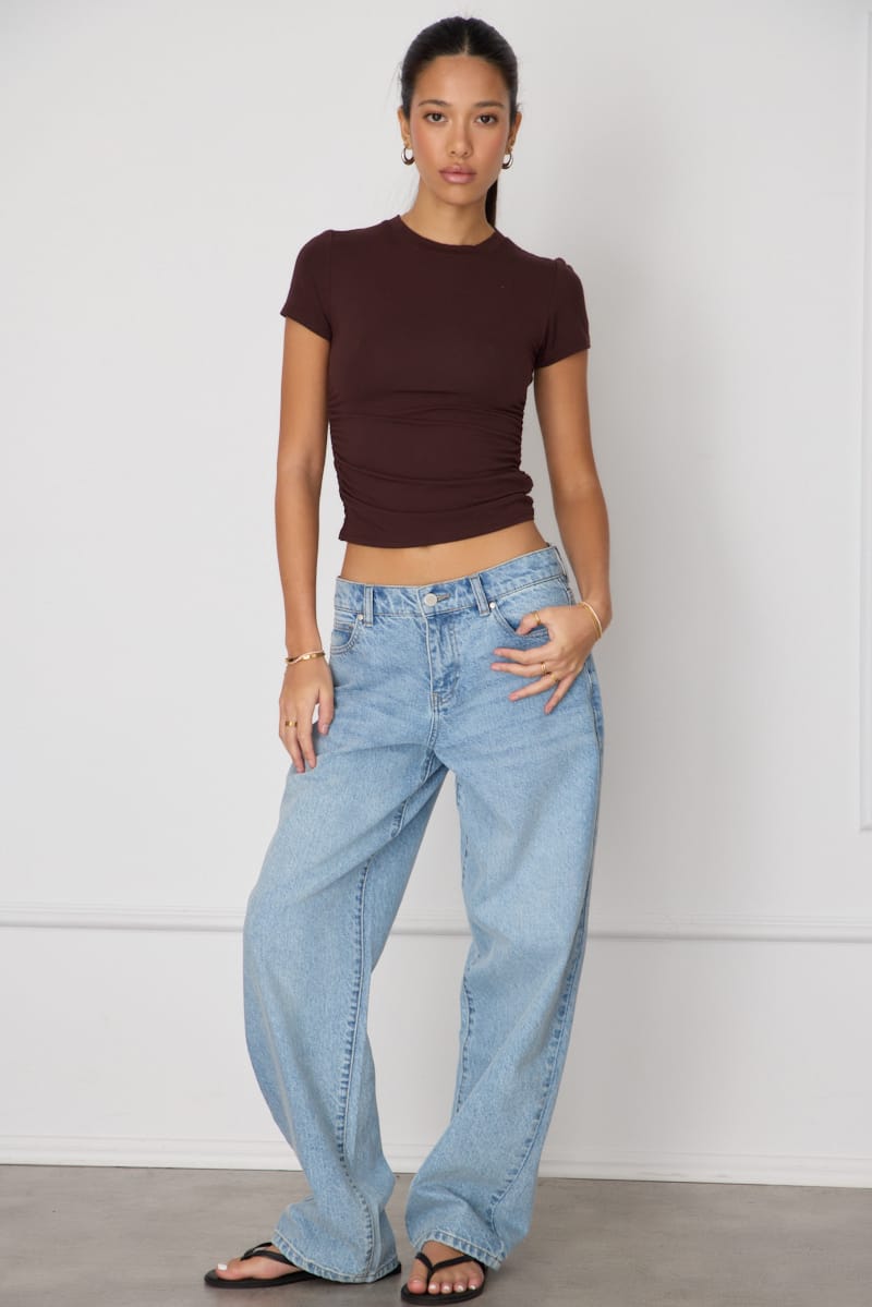 Denim Mid Rise Barrel Leg Jeans for Ally Fashion