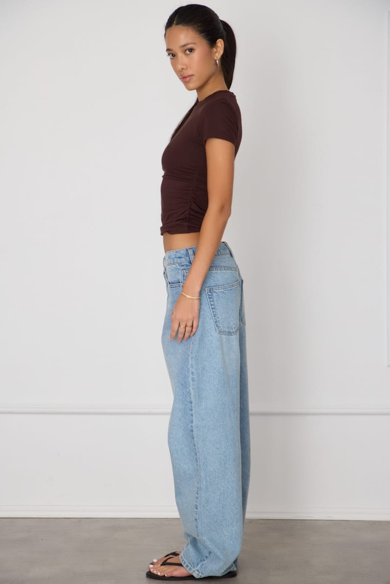 Denim Mid Rise Barrel Leg Jeans for Ally Fashion