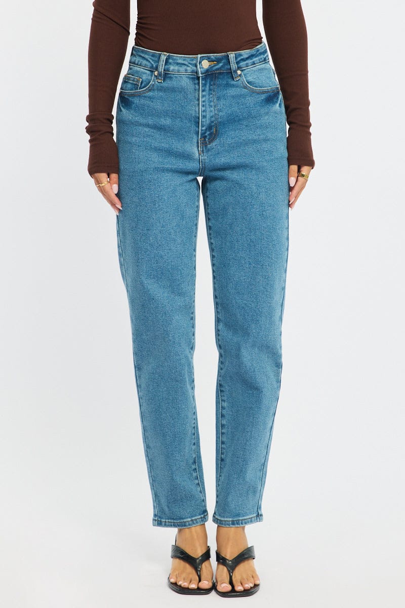 Denim Mom Jeans High Rise for Ally Fashion