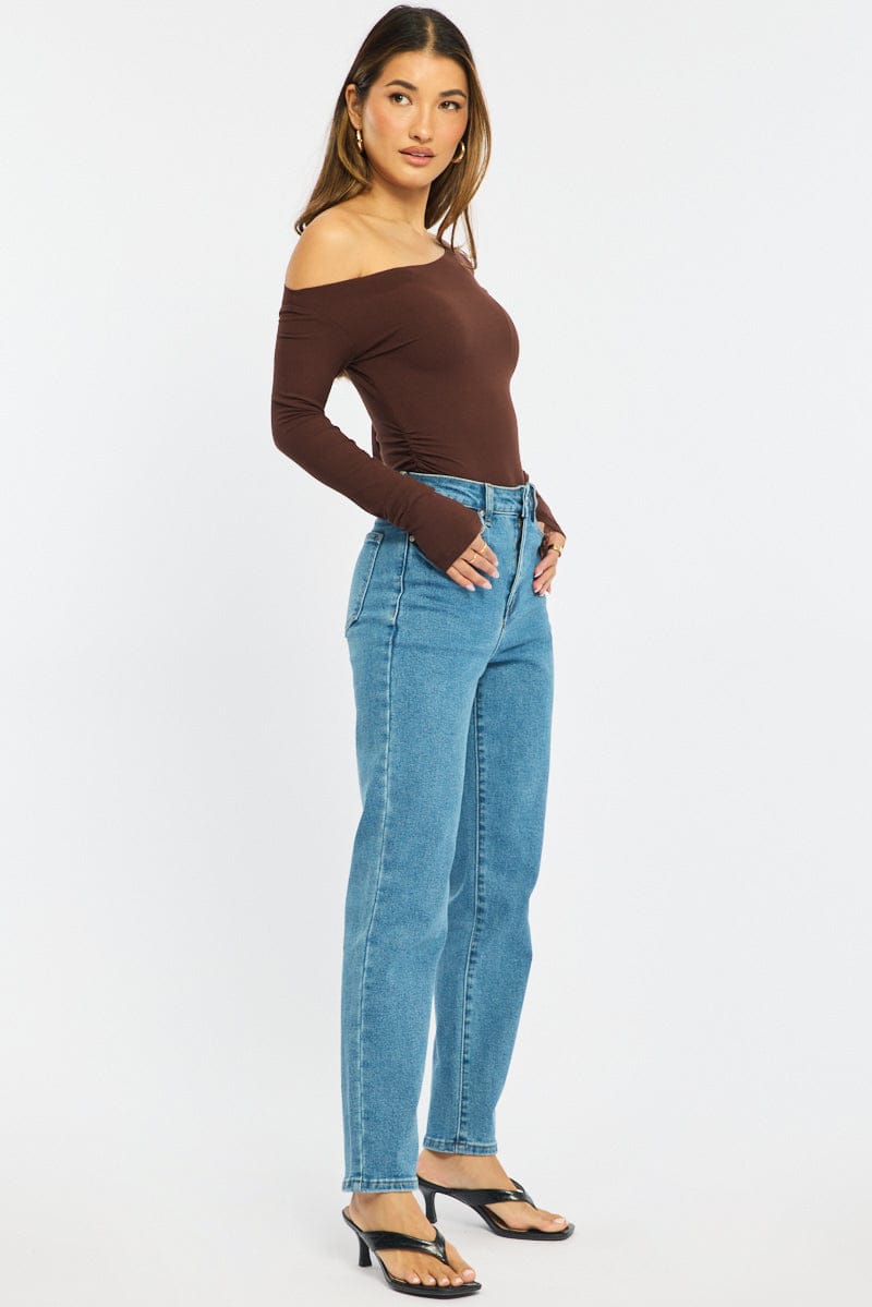 Denim Mom Jeans High Rise for Ally Fashion