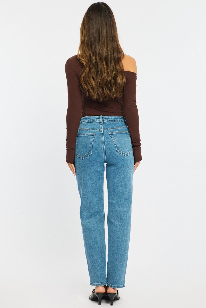 Denim Mom Jeans High Rise for Ally Fashion