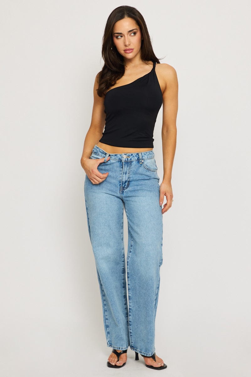 Denim Baggy Jeans Mid Rise for Ally Fashion